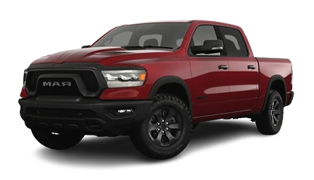 red ram truck with black wheel